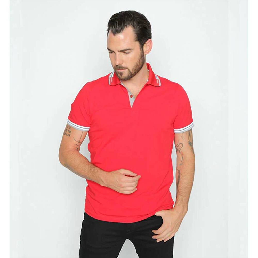 NEW EIGHT X trim polo in red